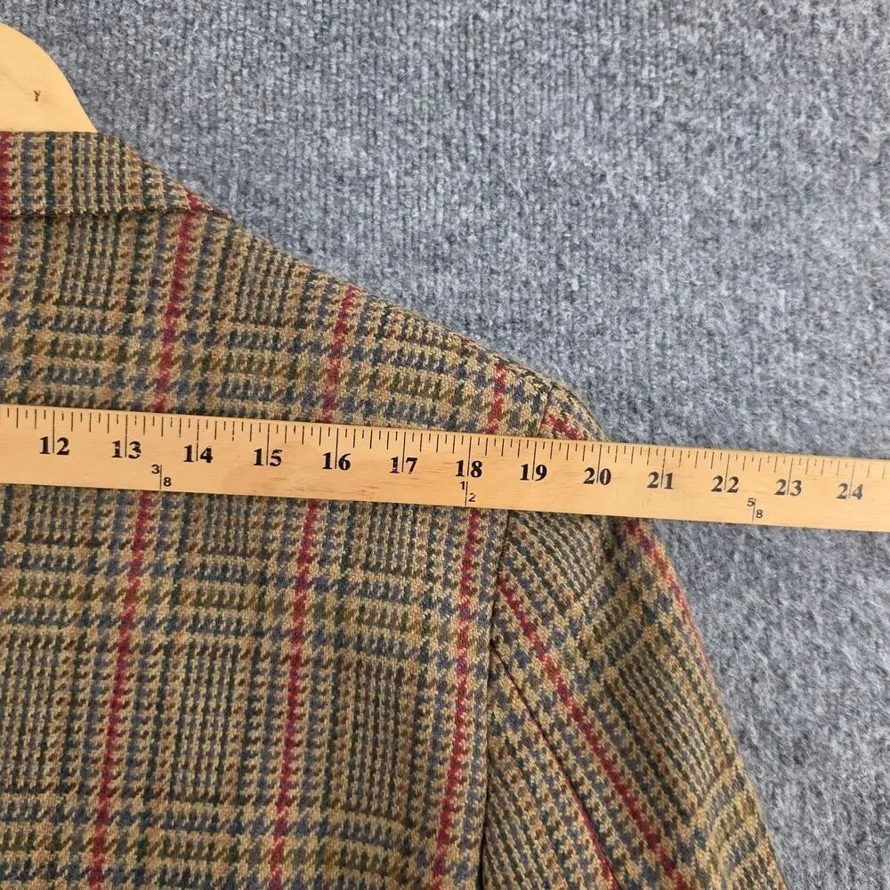 Ermenegildo Zegna Blazer Men 44 Brown Wool Plaid Tweed SportCoat Office Business